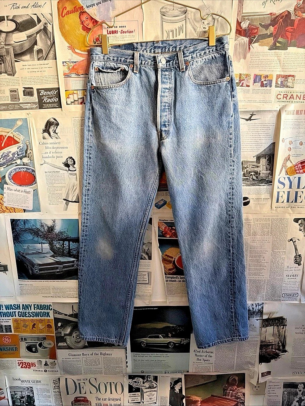 Levi's 501 Vintage 1994 Shrink To Fit Jeans Size 35 x 33